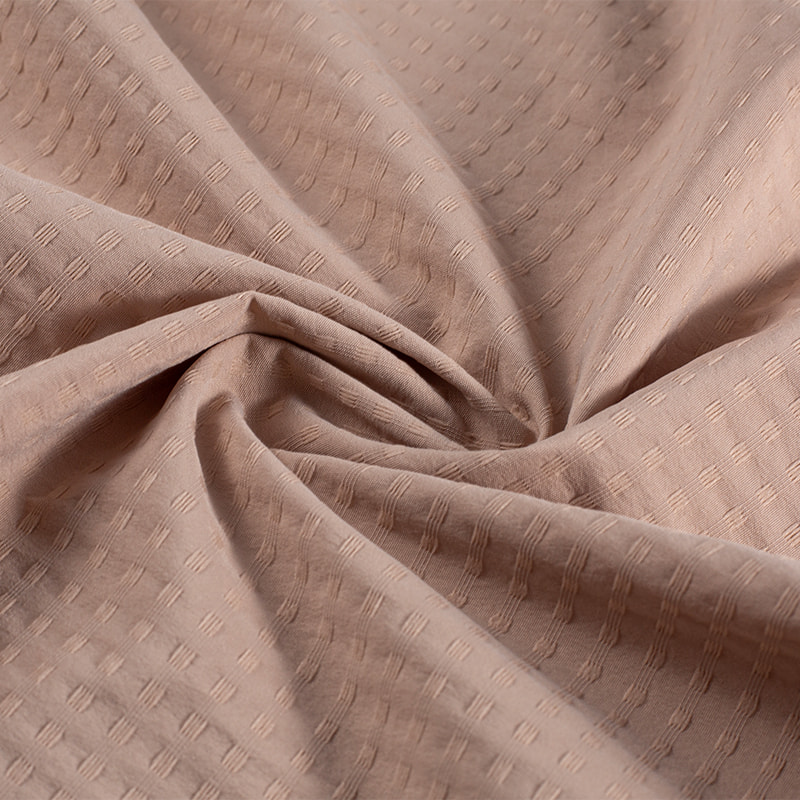 120gsm 75D T8 Recycled Polyester  Leisure Weft-Stretch Jacquard Bubble Check Jacquard Fabric